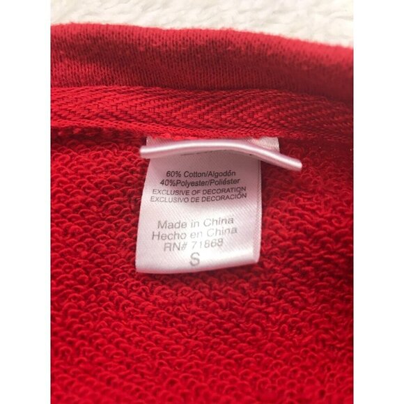 Disney Sweatshirt Womens Juniors Small Cropped Snacks Red - Picture 6 of 9